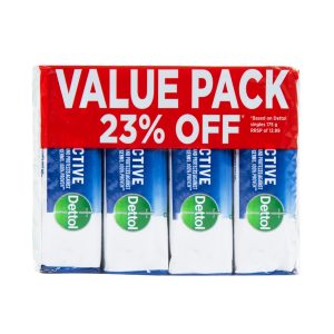 Detol active bath soap value pack.